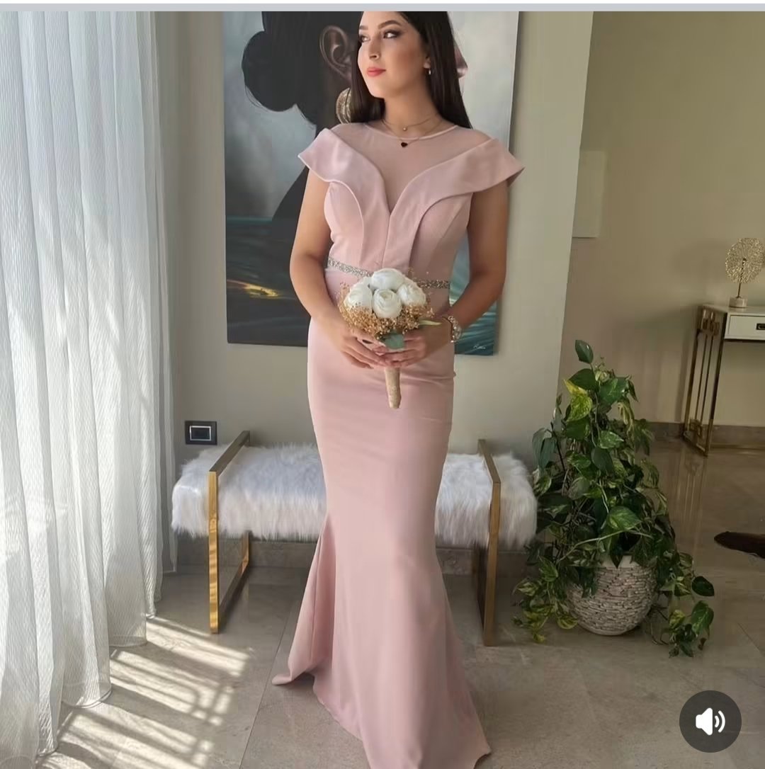 Robe soirée rose bébé 