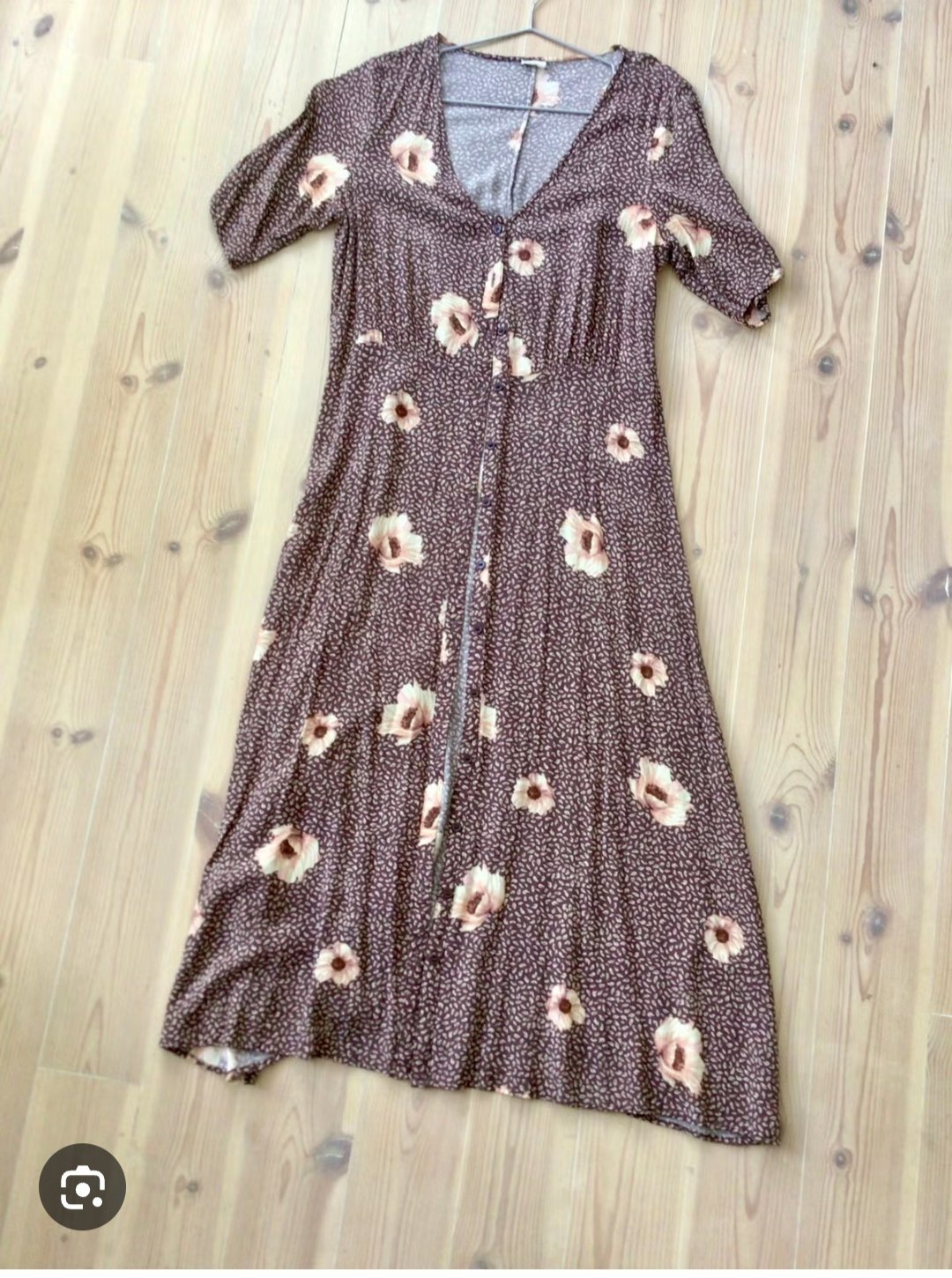 Robe h&m marron fleurie 