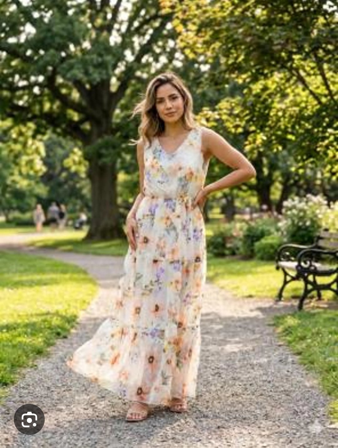 Robe fleurie en soie 