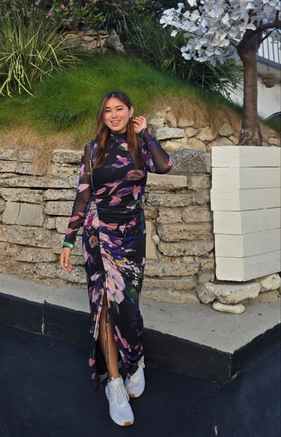 Robe fleurie ajustée 