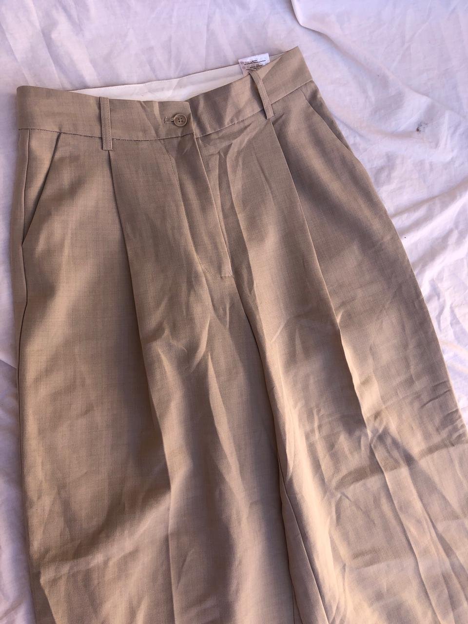 Pantalon beige clair large 