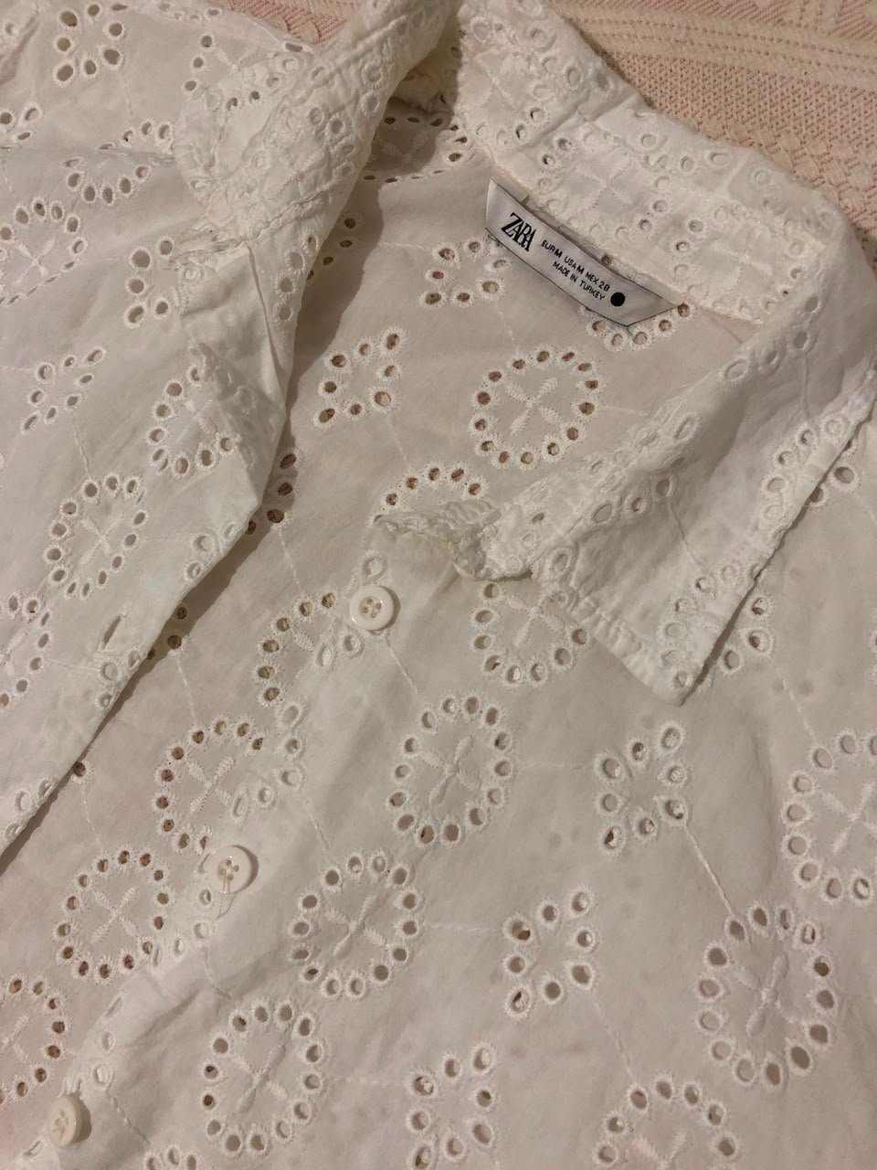 Chemise zara broderie anglaise 