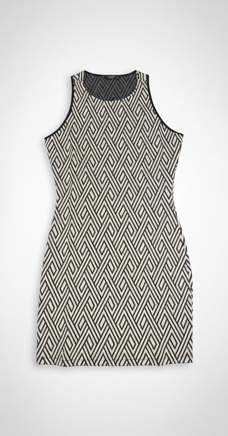 PETITE ROBE NOIR ET BLANC MANGO