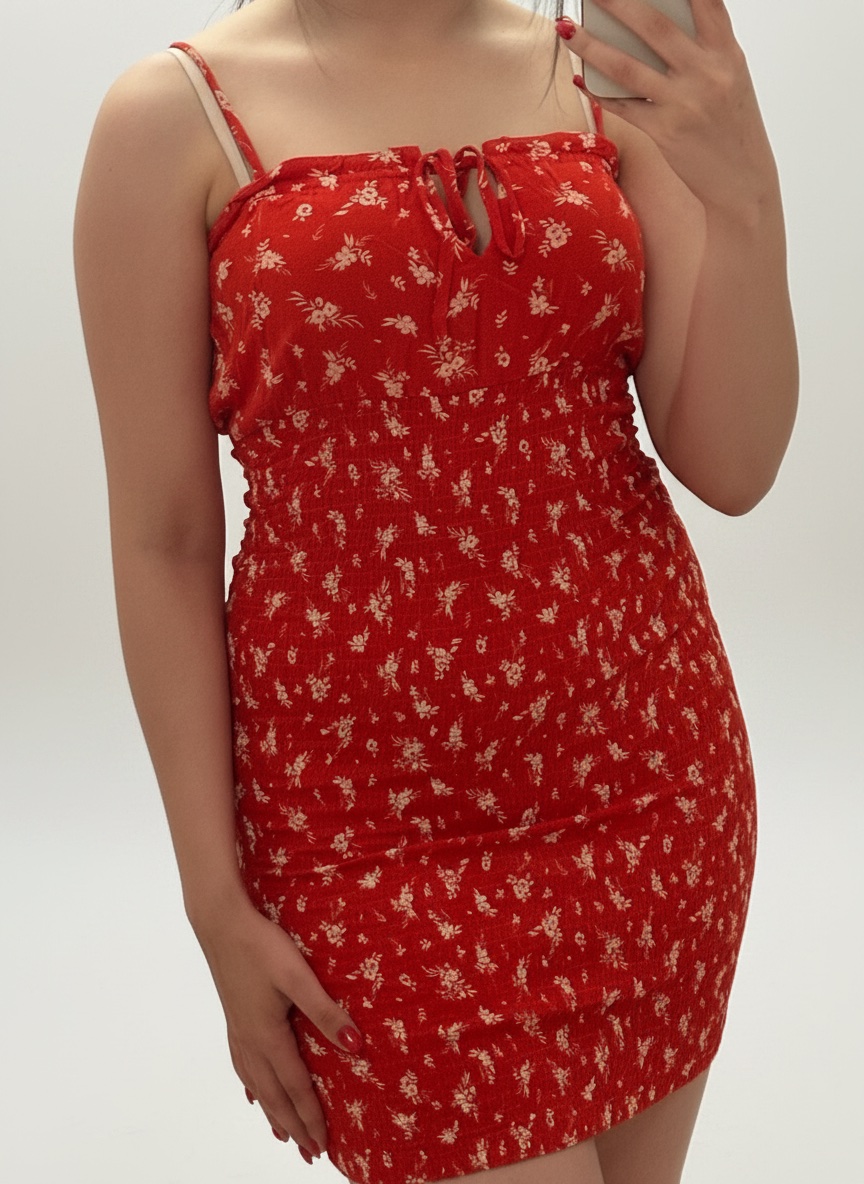 Robe rouge corail