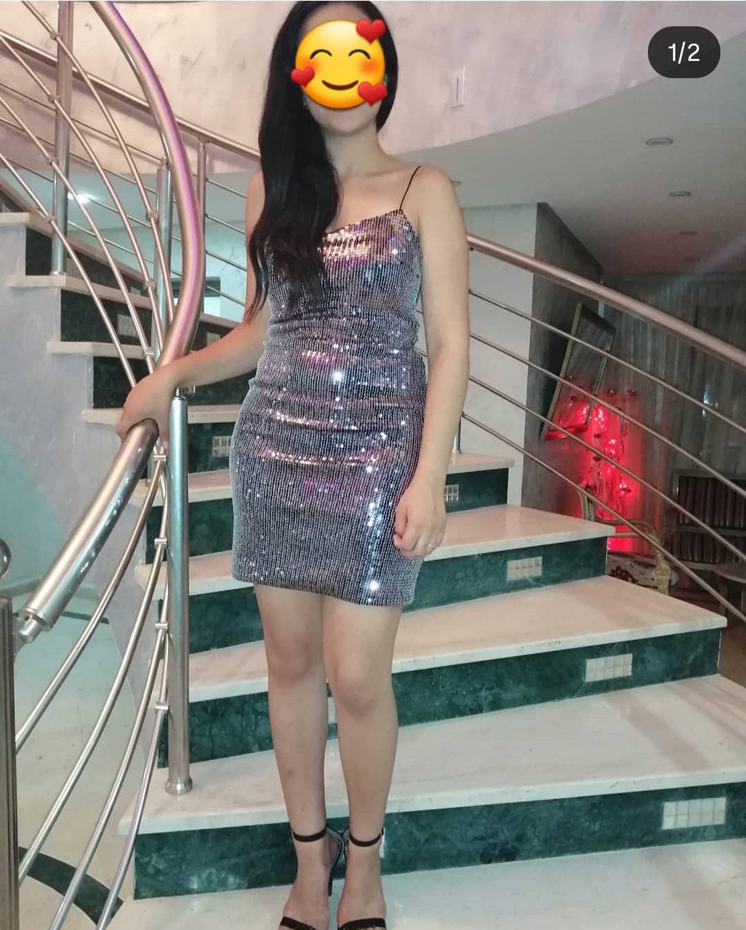 Robe courte paillettes Zara(malbousa mara khw)