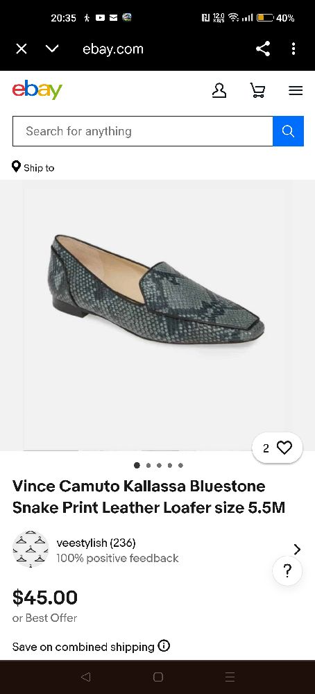 Mocassins Vince Camuto en véritable cuir 
