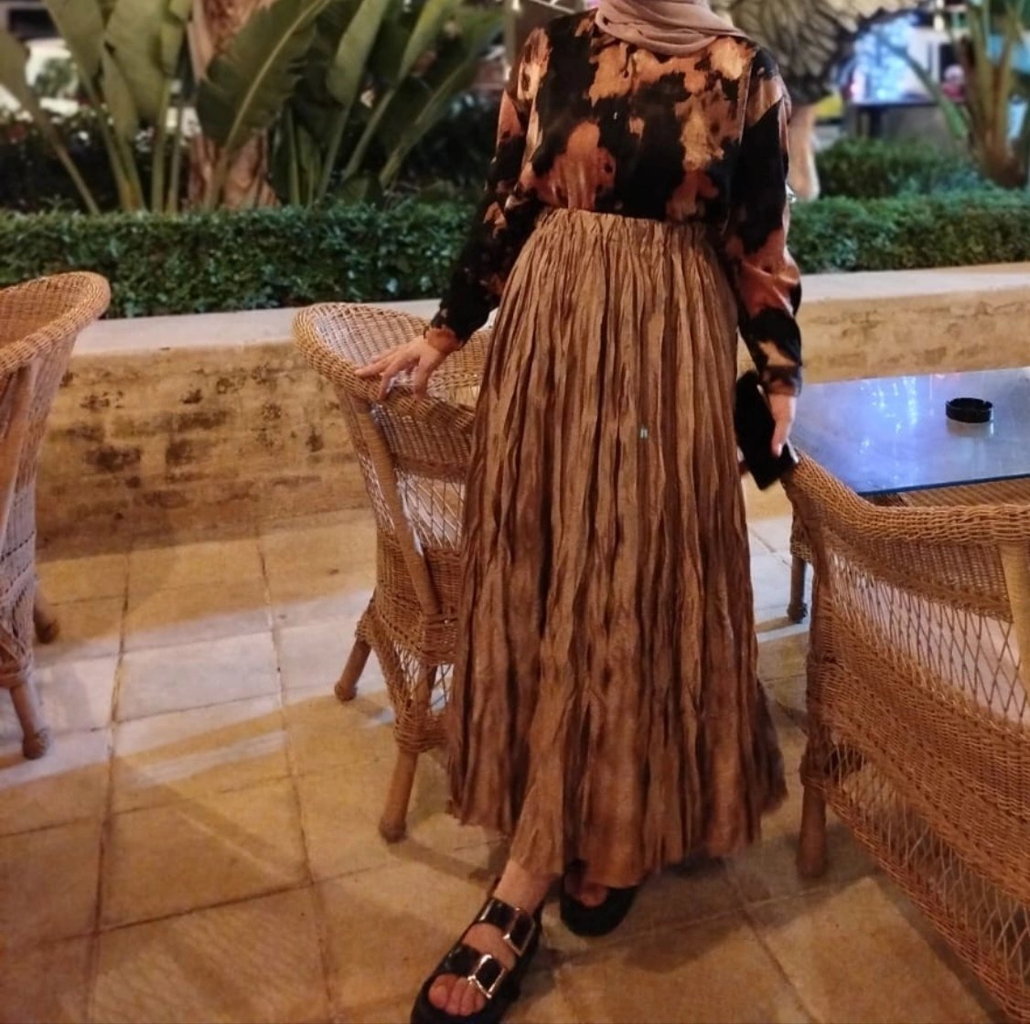 Crinkle skirt