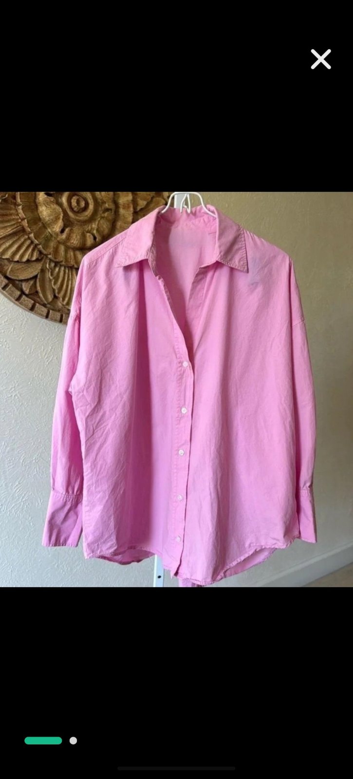 Chemise en popeline rose 
