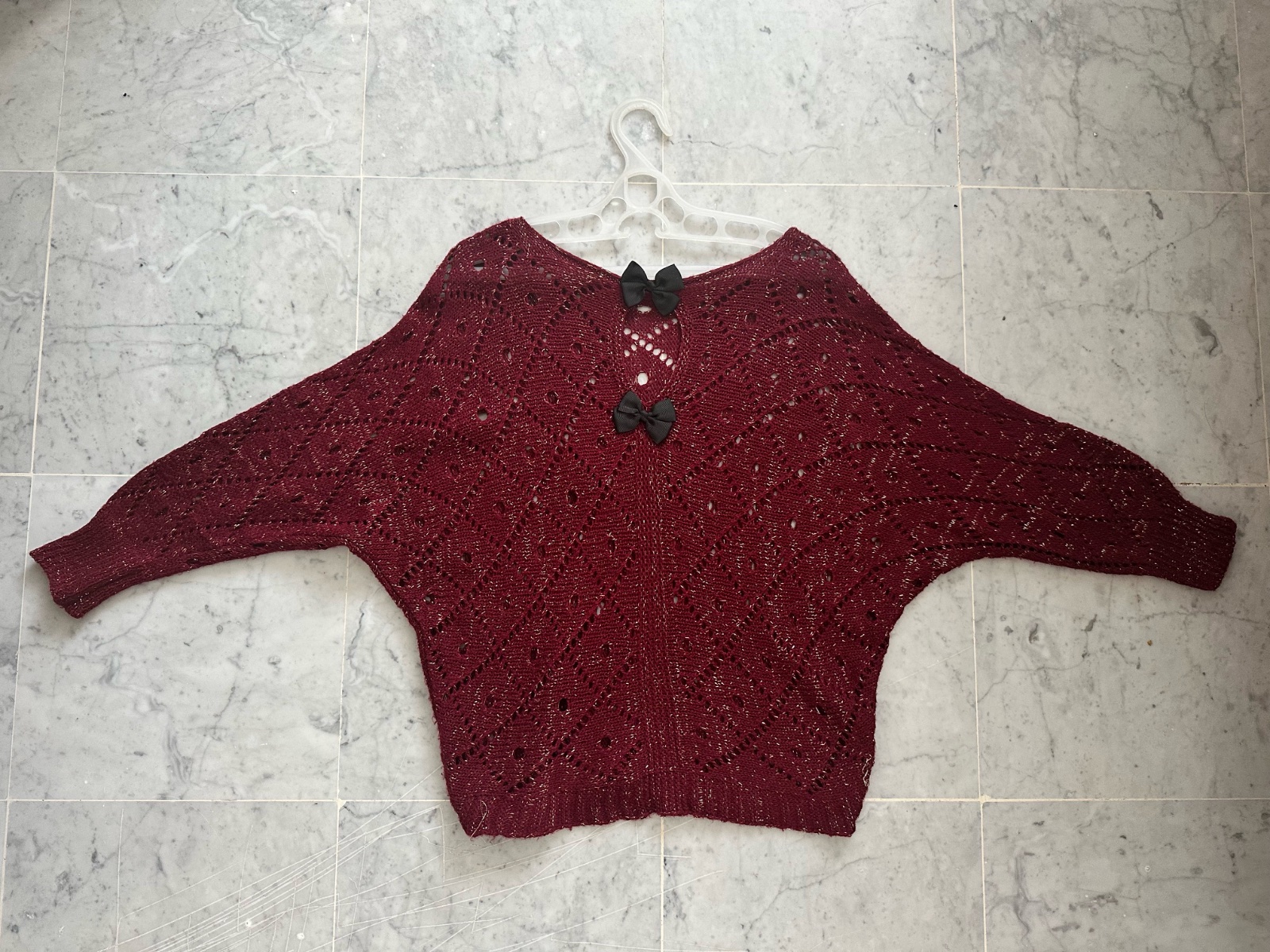 Pull rouge bordeau taille s/m