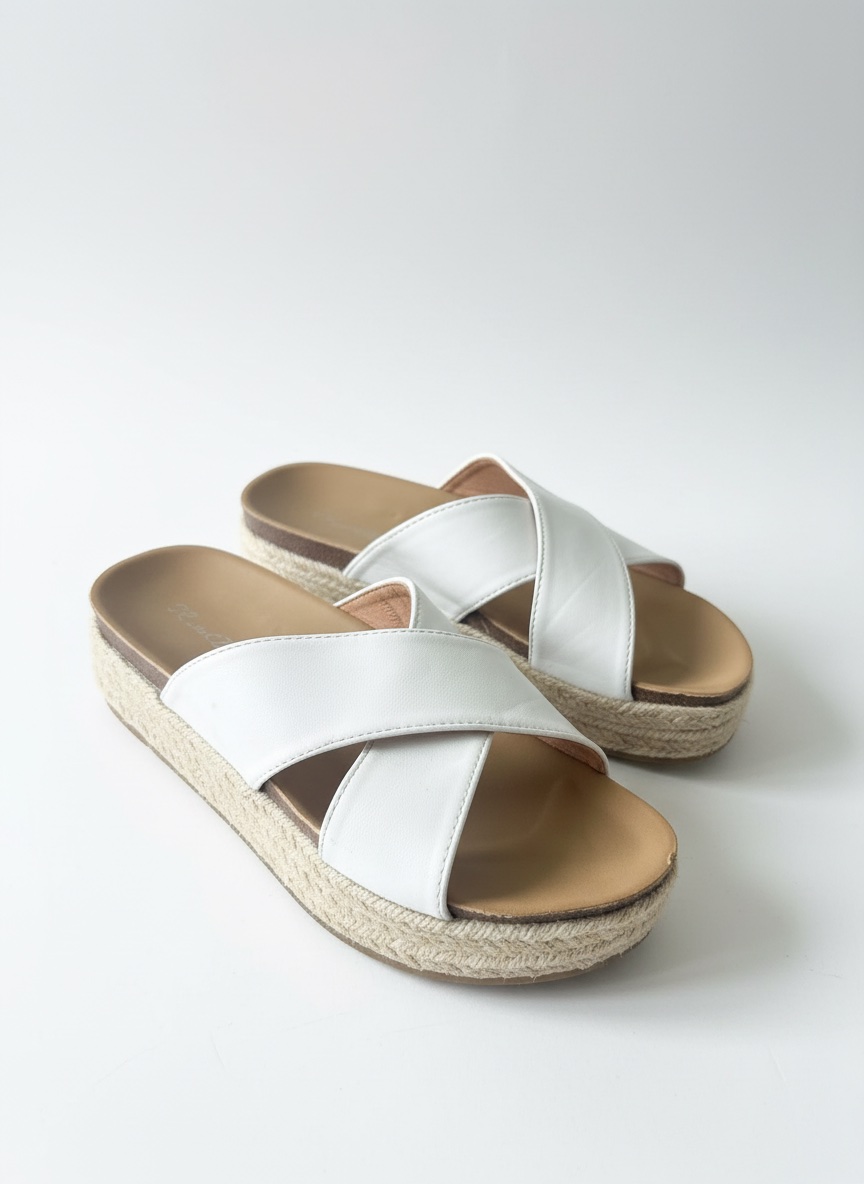 Mules en blanc 38