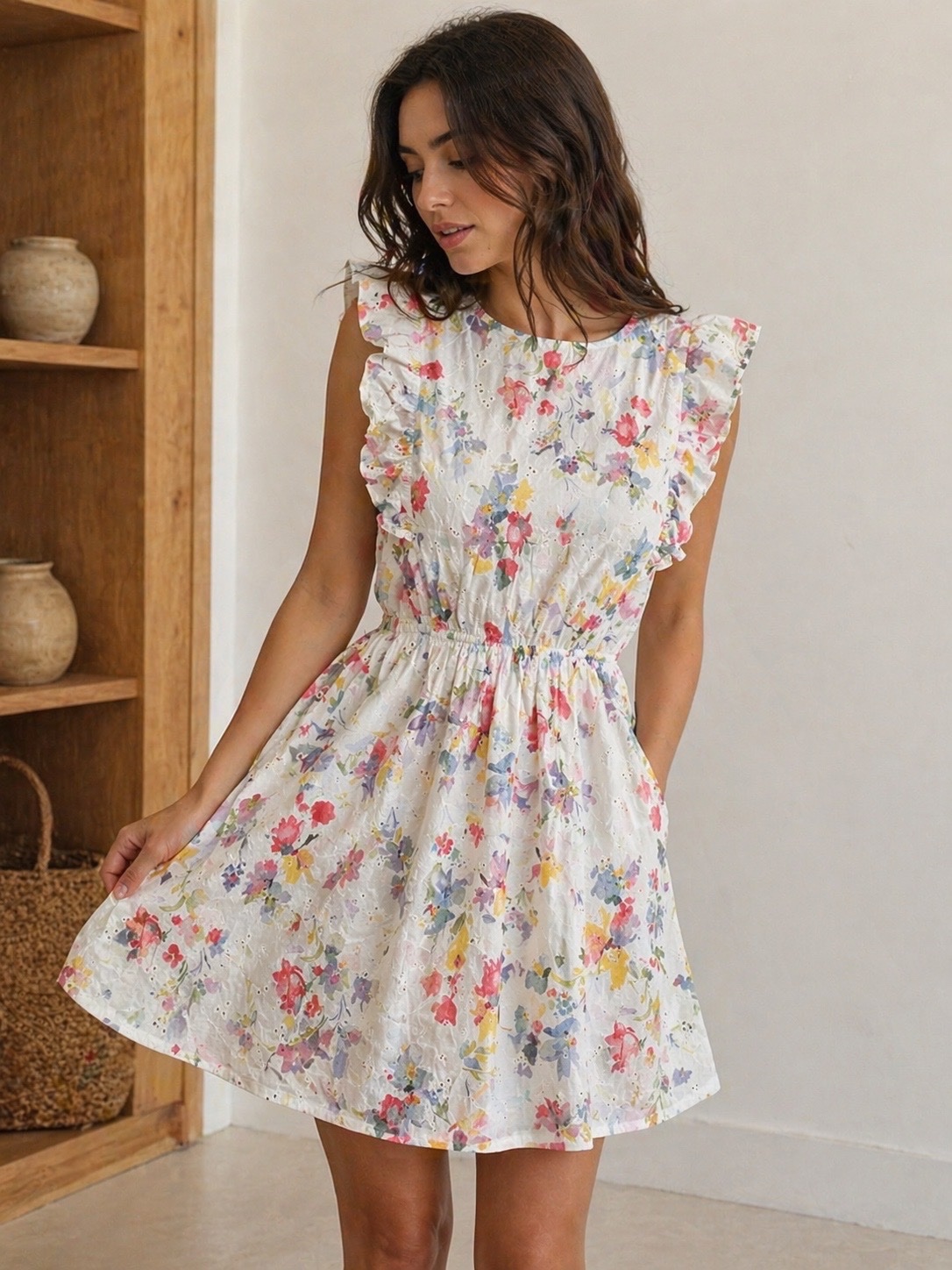 Robe courte fleurie taille M 