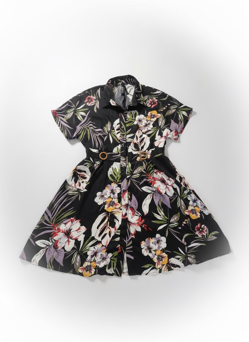 Robe demi manche avec dos ajouré M