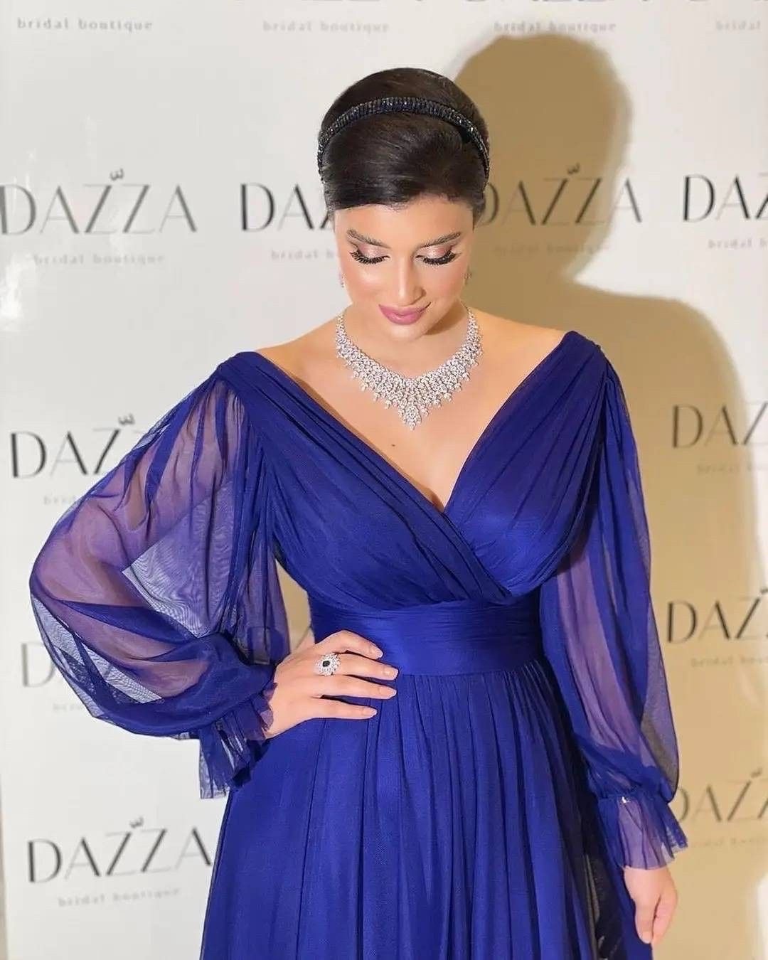 Robe soiree bleu roi 