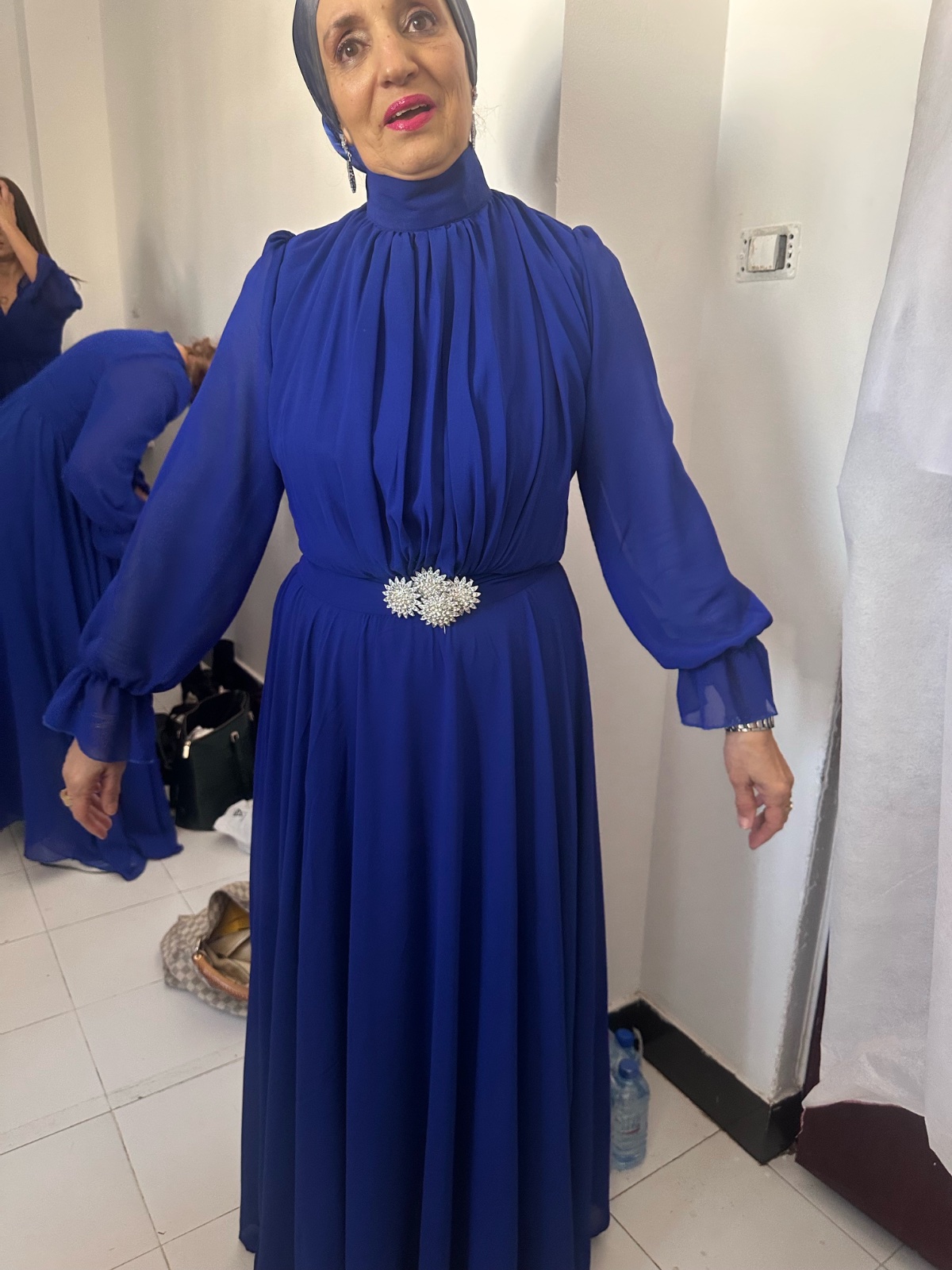 Robe bleu roi soirée 