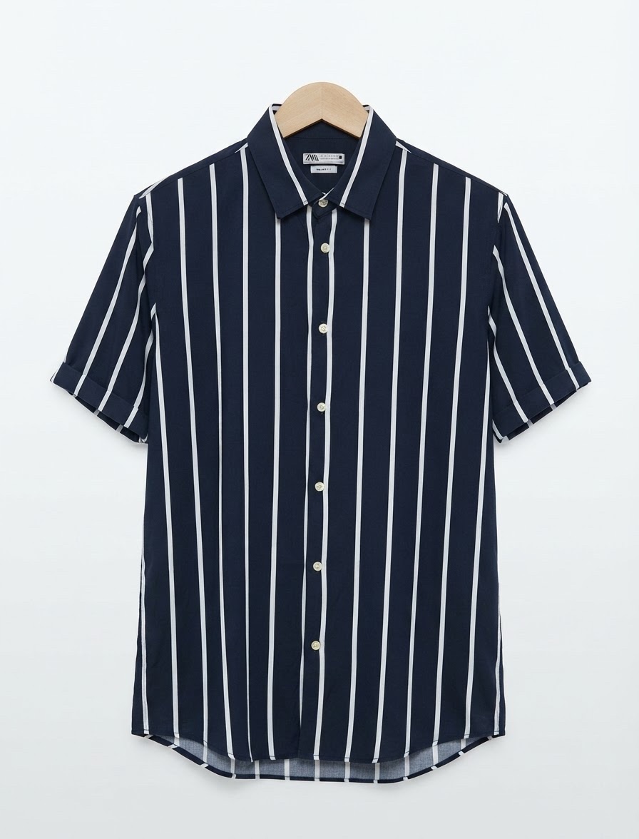 Chemise ZARA bleu marine