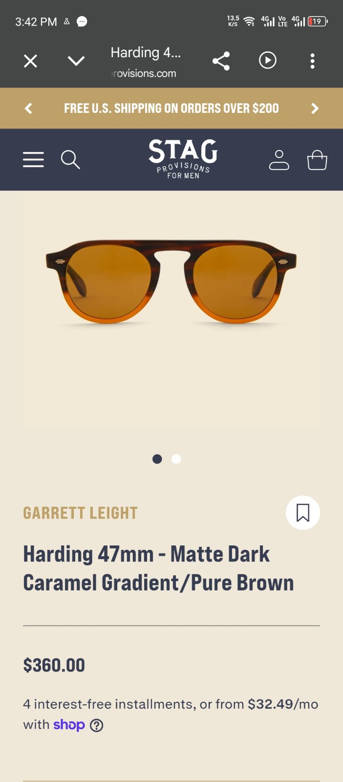 Lunettes de Soleil Garrett Leight Harding S (Luxe/Originale)