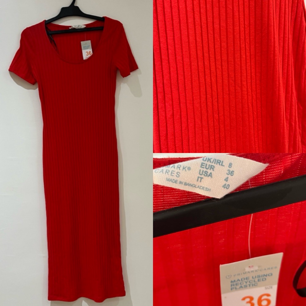 Robe longue rouge  – Primark – Taille 36