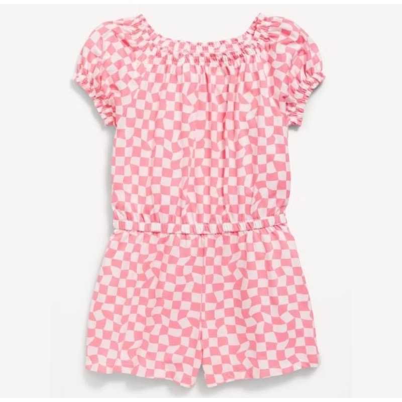 Combishort fille 10-12 ans – Old Navy, carreaux rose et blanc