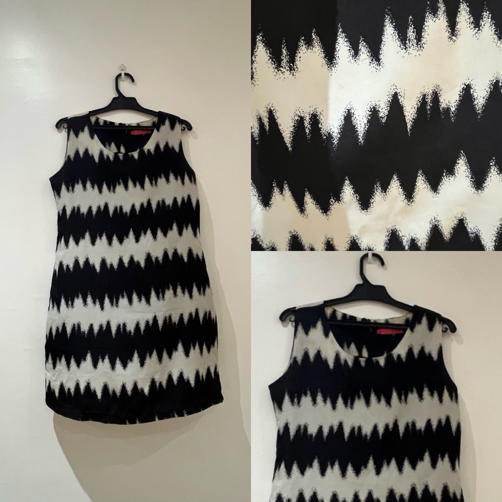 Robe courte noir et blanc – Taille M
