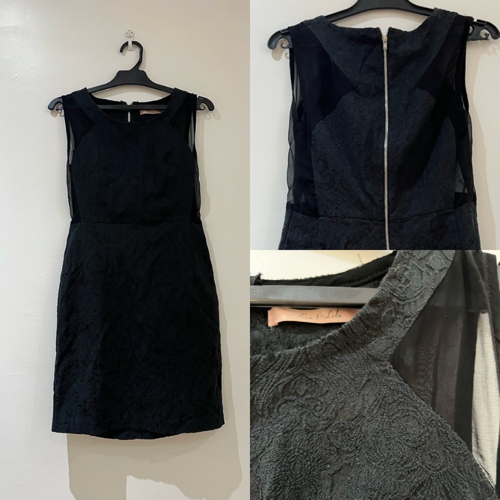 Petite robe noire à fleurs
