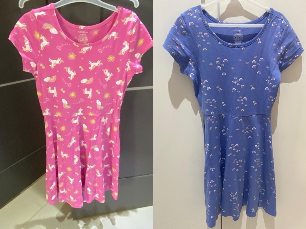 Lot de 2 robes George – 7/8 ans – 100% coton