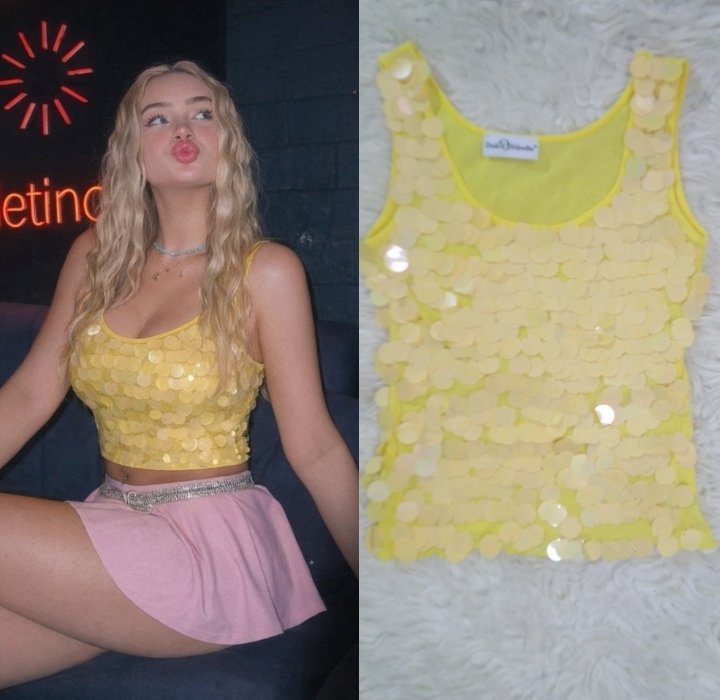 Top jaune en mousseline taille 34/36💛