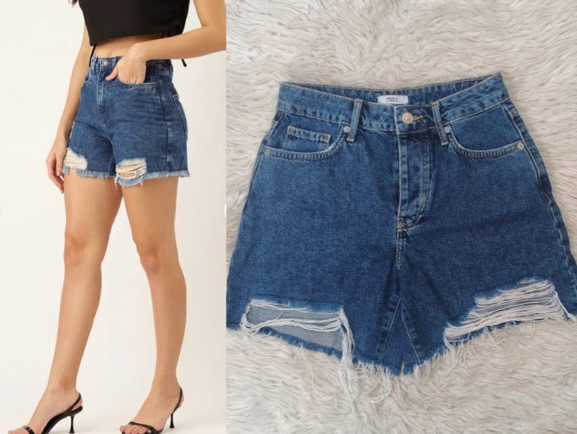 Short jeans taille haute et taille 32💙 