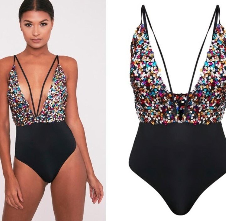 Top paillette multicolores taille standard 