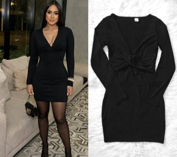 Robe noir taille 34 en polyester 🖤 ♣️ 