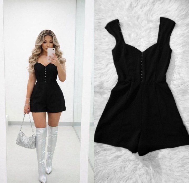 Combinaison chort bershka noir taille 36🖤 