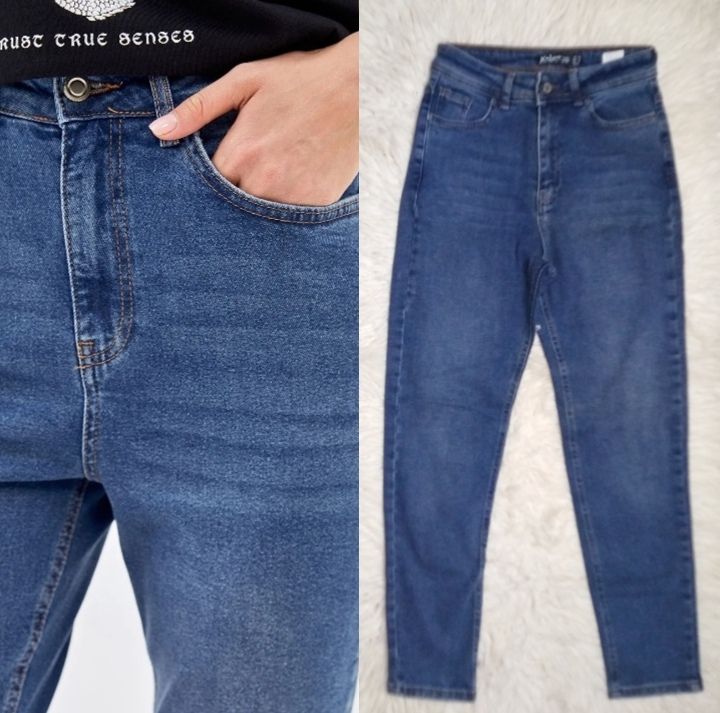 Pantalon jeans taille 36 en bleu 