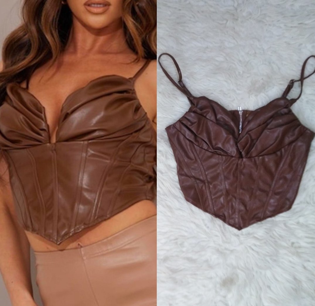 Top marron en cuir taille 38 🤎🤎🤎 