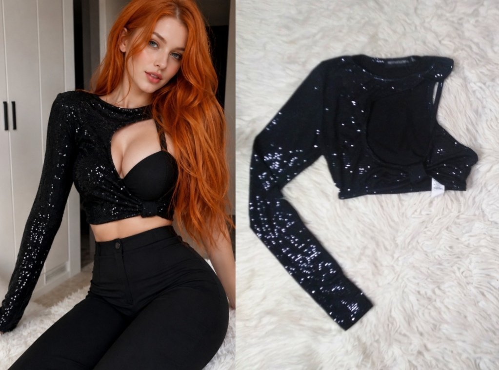 Body noir paillette taille 38 🖤 