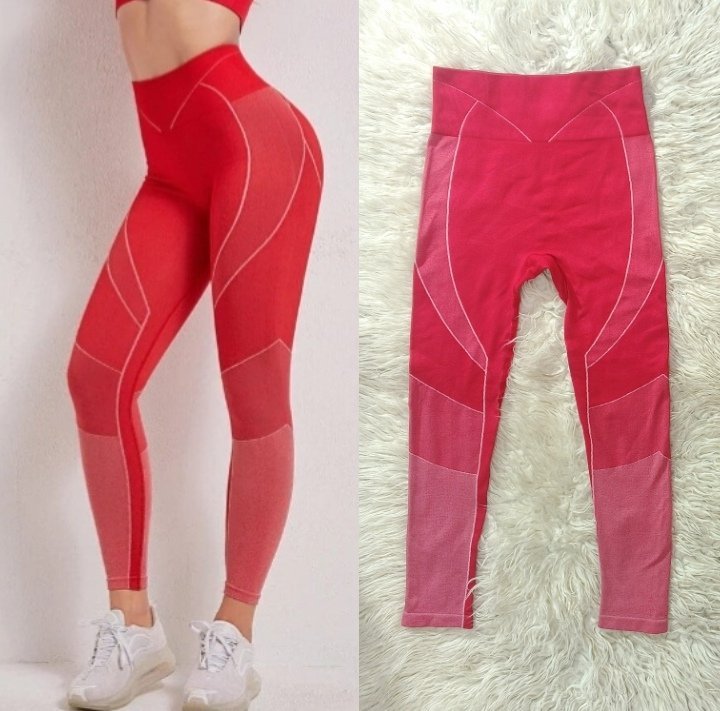 Leggings en rouge taille 34/36 sans ticket de taille