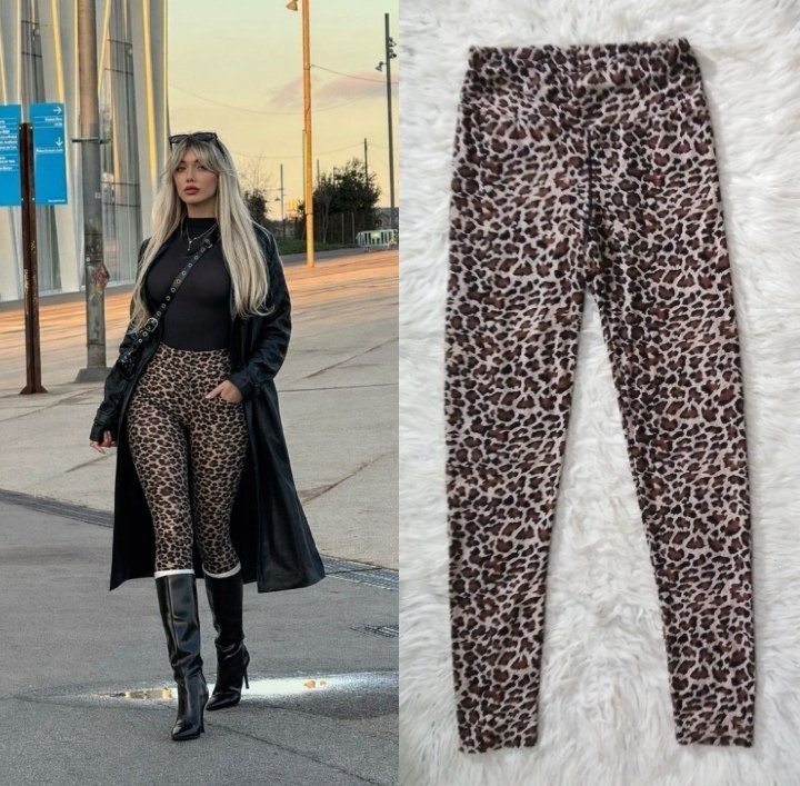Leggings tigre taille haute 