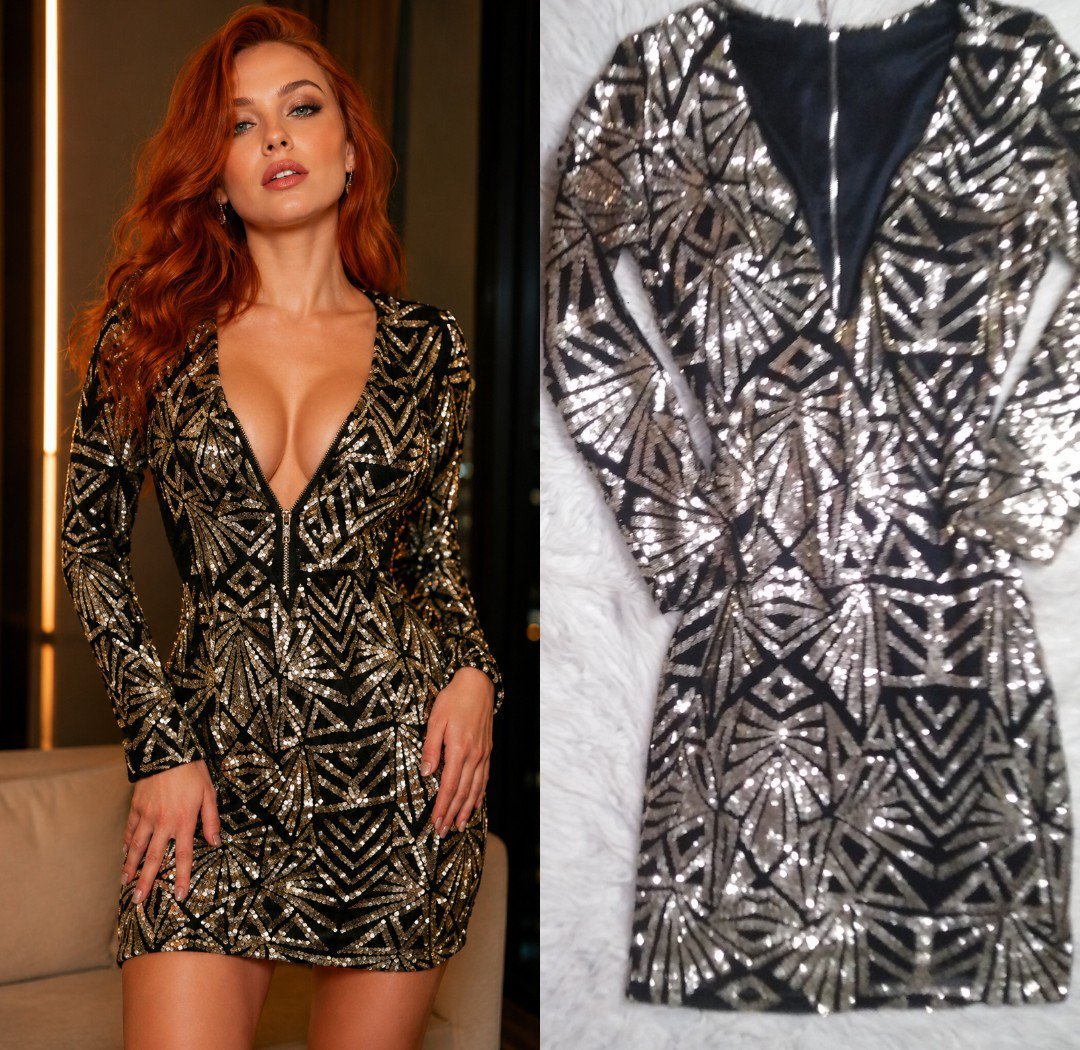 Robe noir et doré taille 38/40