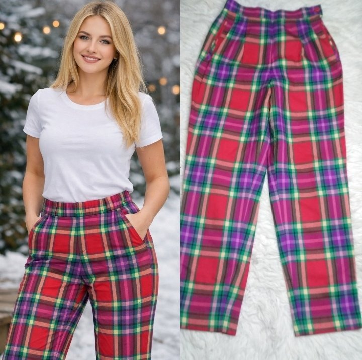 Pantalon multicolores taille 34 avec un petite tache usè