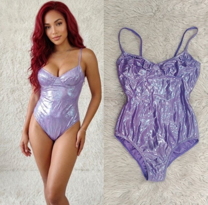 Maillot violet taille standard en naylon