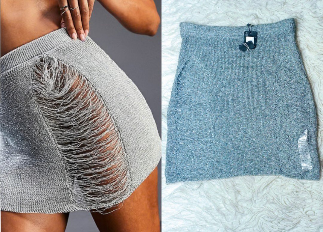 Jupe gris et argent 