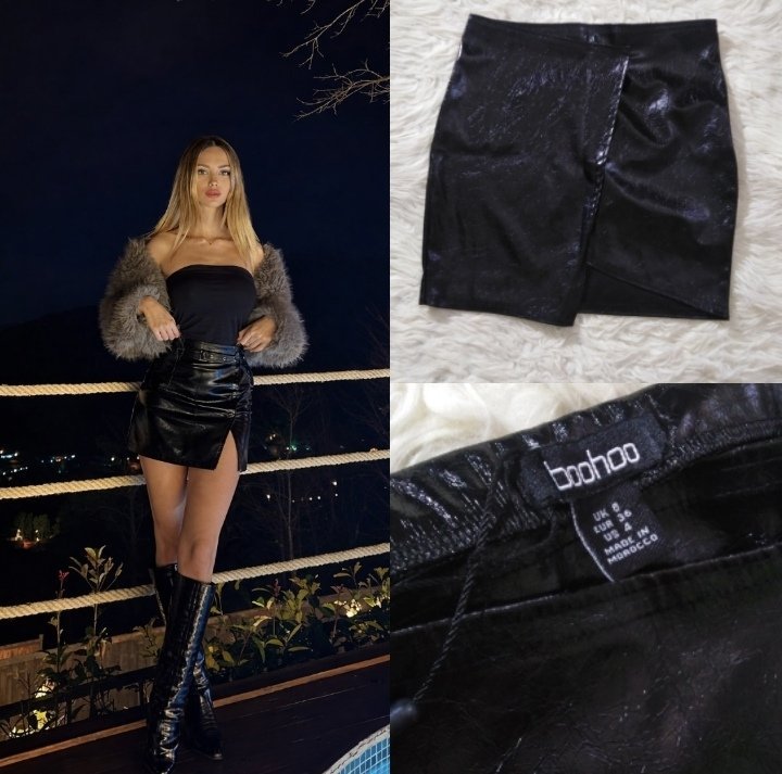  jupe noir synthétique boohoo taille 36 🖤