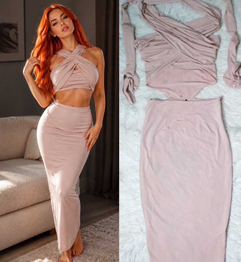 Robe beige taille 38