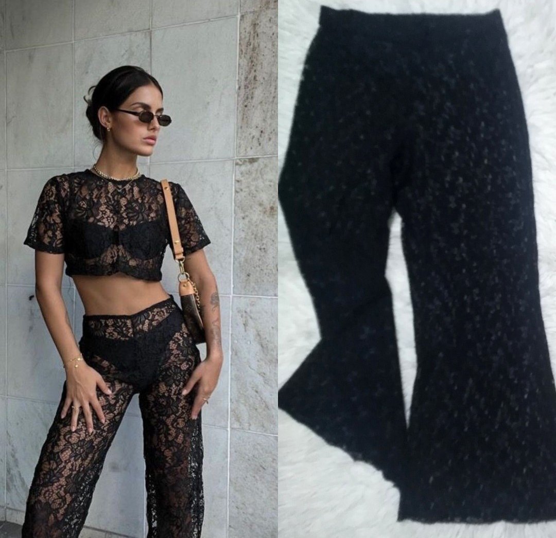 Pantalon dantelle en noir taille 38/40🖤 