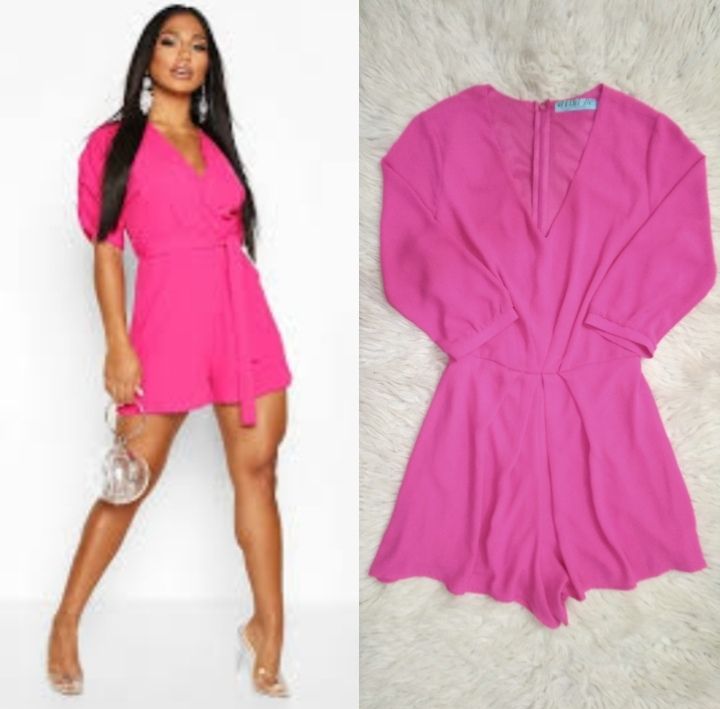 Combinaison chort rose taille s 