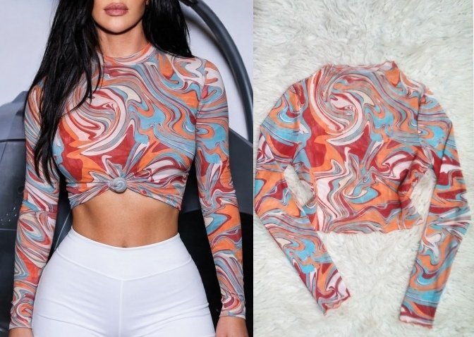 Pull shein multicolores en mousseline taille 36 