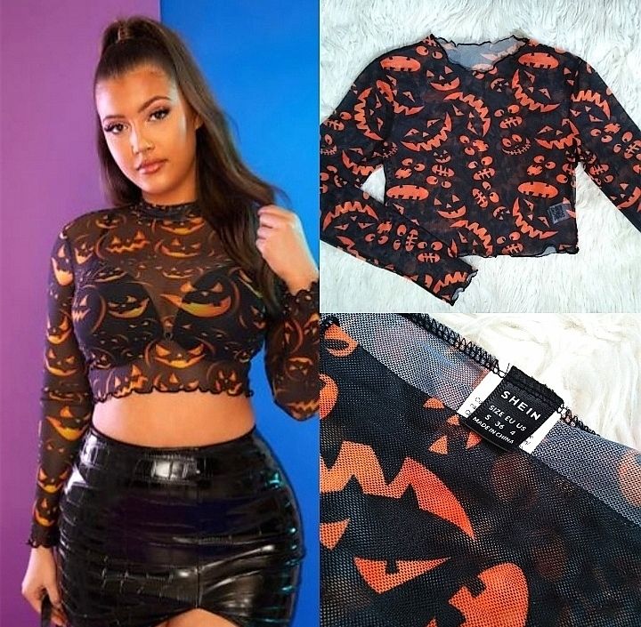 Top moussline shein taille 36 🧡🖤💥