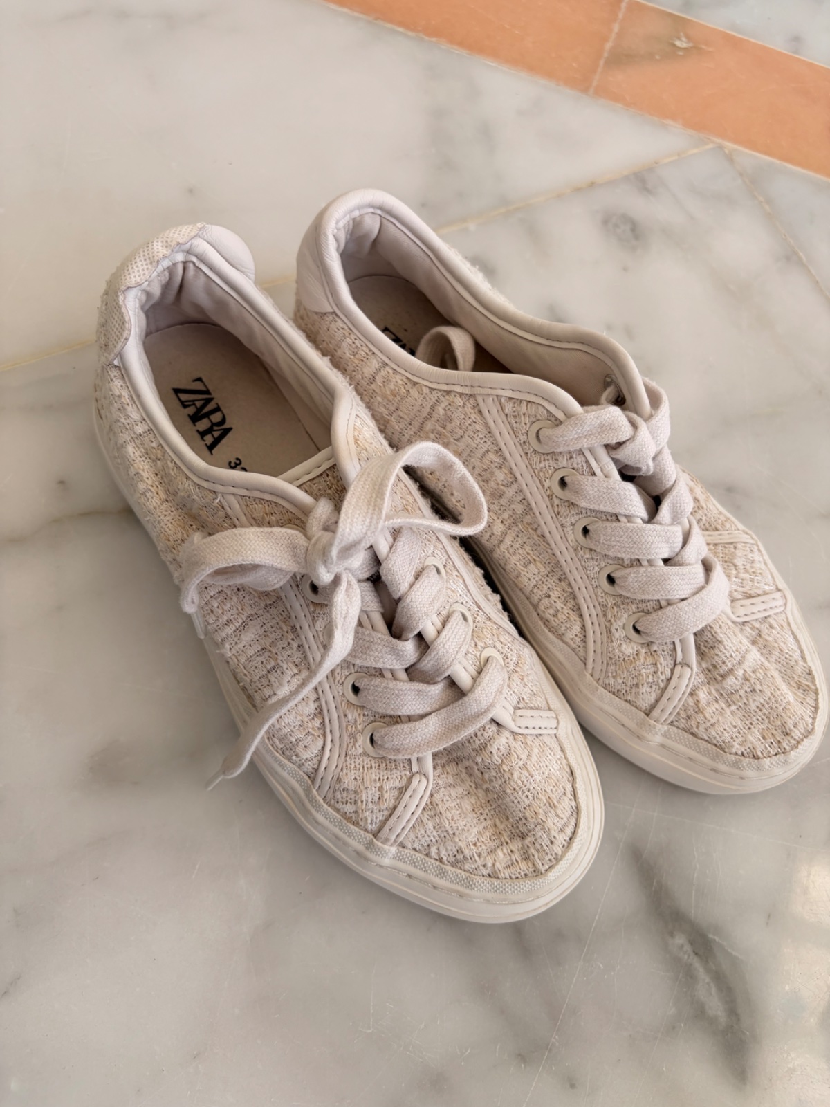 🤍✨ MAGNIFIQUES BASKETS ZARA EN DENTELLE ✨🤍 P33