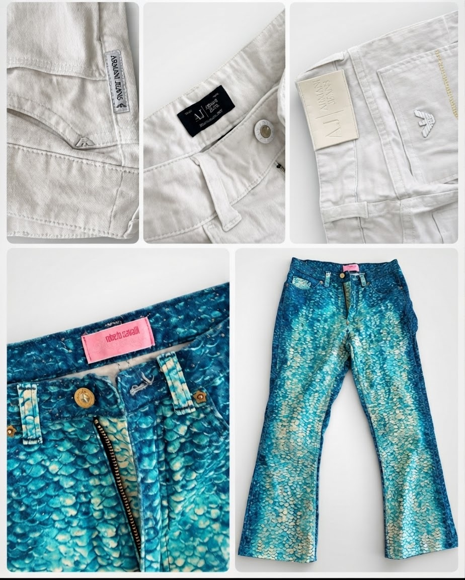 Lot Rare 2 Jeans de Marque Enfant 12-13 Ans (Cavalli & Armani)💕