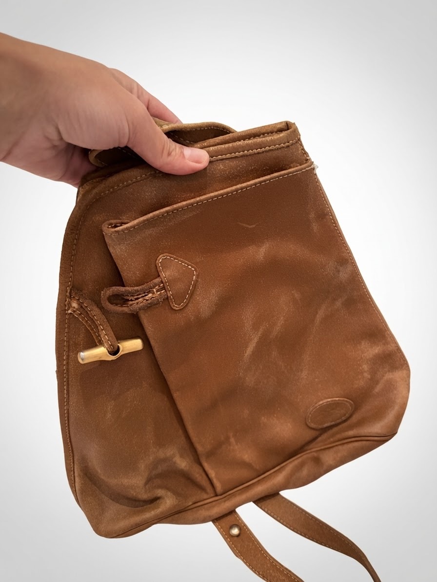 Sac à dos Longchamp vintage en cuir — Pièce rare à retaper