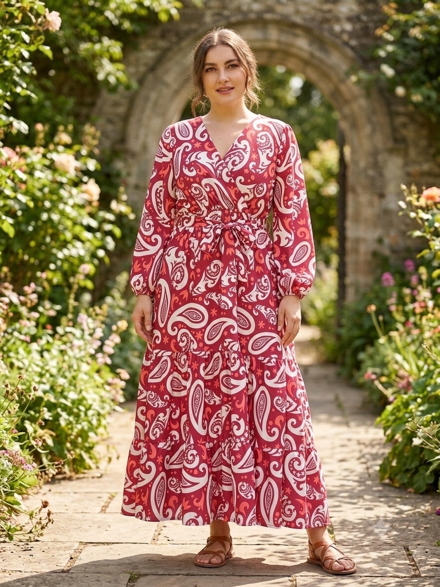 Robe longue multicolore