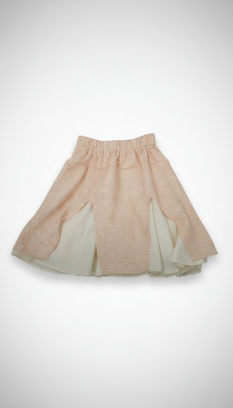Jup rose bébé et blanc 